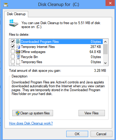ล้างข้อมูลในดิสก์ของ Windows 8