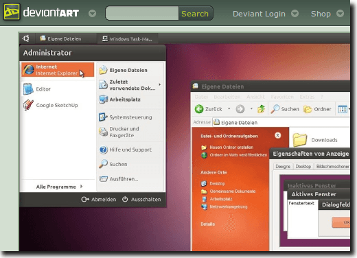 ธีม Ubuntu Light Theme Deviantart