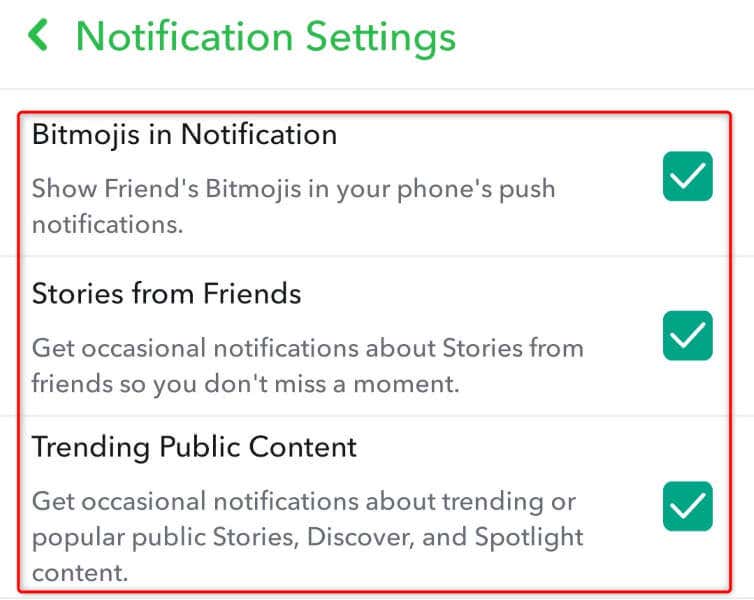 วิธีปิดการใช้งานการแจ้งเตือนแบบเลือกในภาพแอพ Snapchat ของคุณ