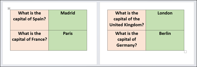 วิธีสร้าง Flashcards ใน Microsoft Word รูปที่ 10