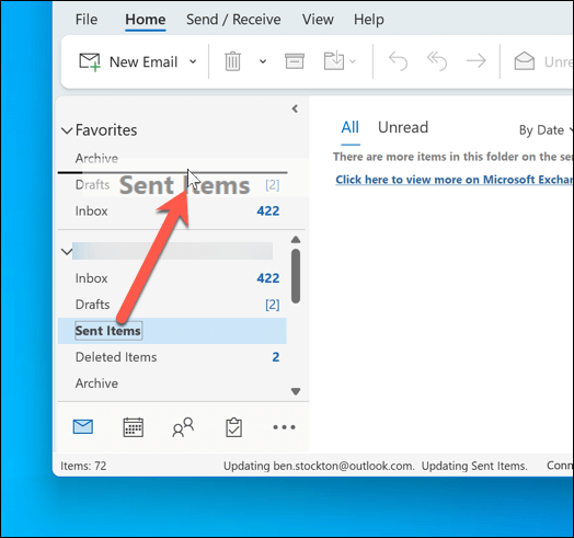 วิธีลบโฟลเดอร์รายการโปรดใน Microsoft Outlook รูปที่ 10